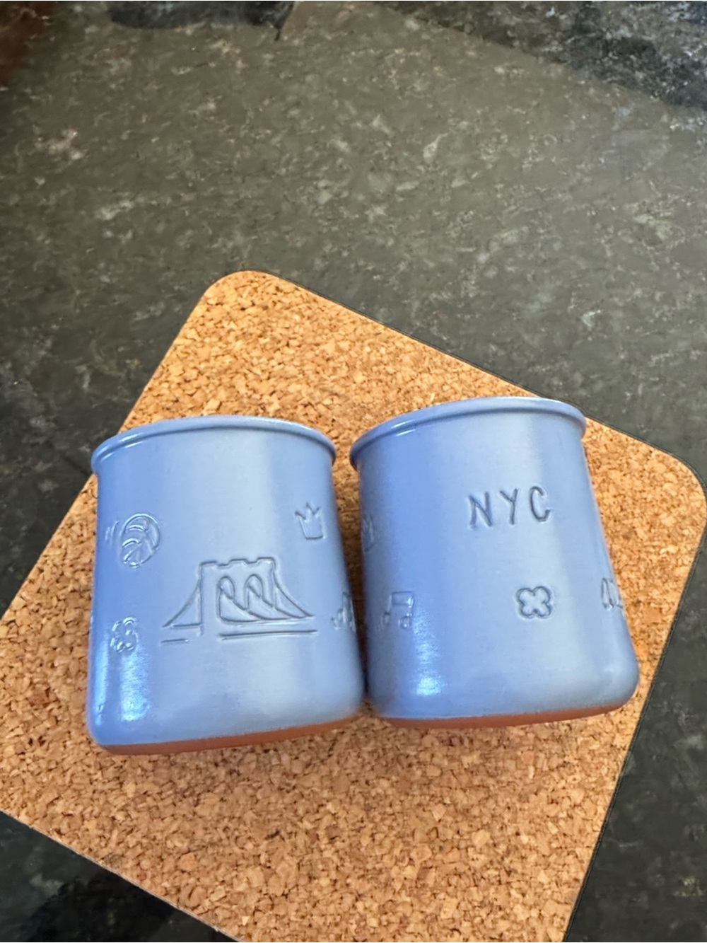 2 La Fermiere limited edition NYC x Alex Alpert yogurt pots